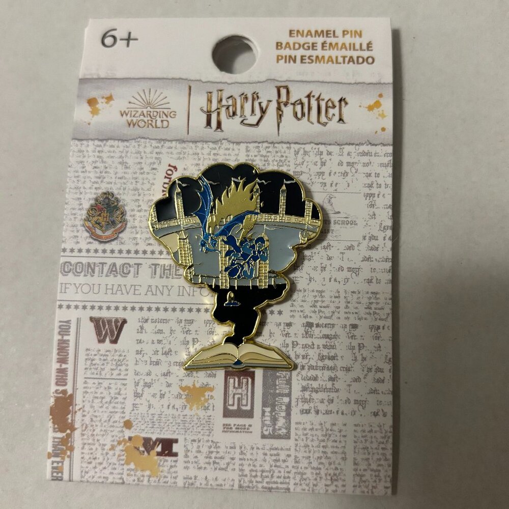 Harry Potter Loungefly Dragon Book Pin Quidditch Pitch Triwizard Tournament NEW